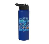 We are All Different But in This School We All Swim Together Stainless Steel Insulated Water Bottle