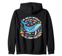 We Are All Different But In This School We All Swim Together Zip Hoodie