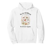 We Are All Different In This Garden We'l Grow Together Retro Pullover Hoodie