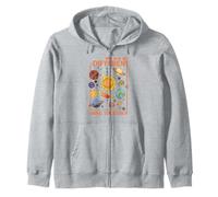 We Are All Different Shine Together Space Inclusivity School Zip Hoodie
