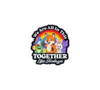 We Are All In This Together Like Hostages Funny Dysfunctional Team Enamel Pin For Sarcastic Coworker, Work Bestie Gift, Chaotic Office Humor Pin Brooch, Workplace Chaos Brooch Badge, Sarcastic