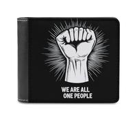 We are All One People Casual Leather Wallet for Men Classic Lightweight Credit Card Coin Purse