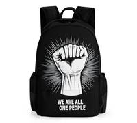 We Are All One People Casual Travel Backpack for Men Women 16 Inch Lightweight Basic Daypack with Pocket