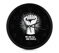 We Are All One People Classic Wall Clocks Round Easy To Read Decorative Wall Clock for Living Room Home Office