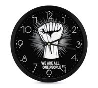 We Are All One People Classic Wall Clocks Round Easy To Read Decorative Wall Clock for Living Room Home Office