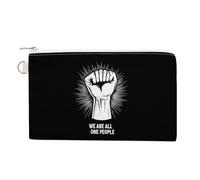 We are All One People Cute Coin Purses for Women Men Lightweight Portable Zero Wallet Pouches with Zipper