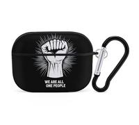 We Are All One People Cute Earbuds Case Compatible with Airpods Pro Wireless Headphones Cover with Carabiner