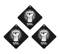 We Are All One People Funny Car Air Fresheners 3pcs Long Lasting Scent Automotive Hanging Scented Cards Tablets