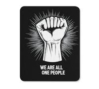 We Are All One People Printed Mouse Pad with Stitched Edges Non Slip Vertical Mousepad Desk Mat for Office Gaming
