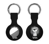 We Are All One People Trendy GPS Cases Holder with Key Chain Ring Portable Protective Covers Compatible with Airtag