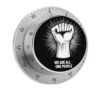 We Are All One People Vintage Kitchen Timers No Batteries Loud Alarm Digital Timer for Baking Cooking