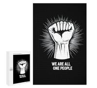 We Are All One People Wooden Jigsaw Puzzles for Adults Vertical Challenge Intelligent Picture Puzzle Games Gift for Family