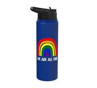 We are All One Rainbow Pride Equality Unity Design Stainless Steel Insulated Water Bottle