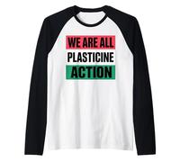 We are All Plasticine Action Raglan Baseball Tee