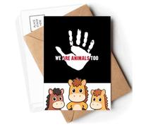 We Are Animals Too Protect Earth Postcards Envelopes Cards Mailing Year Horse