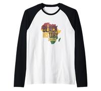 We are Black History Proud Melanin Black Pride Raglan Baseball Tee