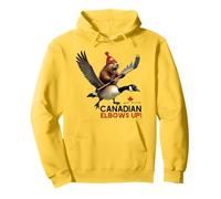 We Are Canadian Elbows Up Angry Beaver Flying Goose Women's Pullover Hoodie
