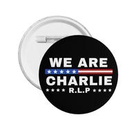 We Are Charlie Pin RIP Charlie Kirk Pins and Button Circle Badges Round Chest Pin