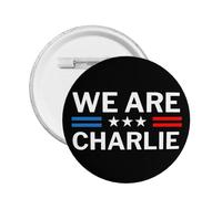We Are Charlie Pin RIP Charlie Kirk Pins and Button Circle Badges Round Chest Pin