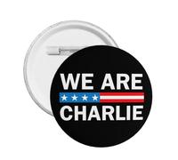 We Are Charlie Pin RIP Charlie Kirk Pins and Button Circle Badges Round Chest Pin