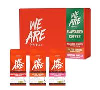 We Are Coffee Co Flavoured Coffee Collection Gift Set, 3 x 227g Whole Bean, Salted Caramel, Biscotti and Vanilla, Naturally Flavoured Coffee