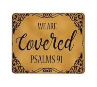 We are Covered Psalms 91 Art Gaming Mouse Pad Non-Slip Rubber Base Waterproof Washablee Small Mousepad for Wireless Mouse Computer Desk 11.8"x9.8"