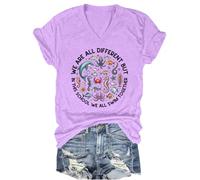 We are Different But in This School We All Swim Together V-Neck T-Shirt Ocean Shirt