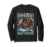 We are Different in This School Swim Together Ocean Animals Long Sleeve T-Shirt