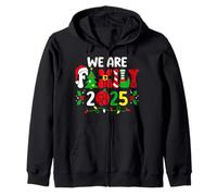 We Are Family 2025 Christmas Santa Elf Pajamas Matching Xmas Zip Hoodie