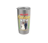 We are Golden 17 Years Together 17th Wedding Anniversary Stainless Steel Insulated Tumbler