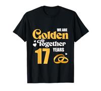 We Are Golden Together 17 Year Anniversaries Gift For Couple T-Shirt