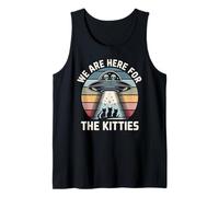 We are Here for The Kitties UFO Cat Tank Top