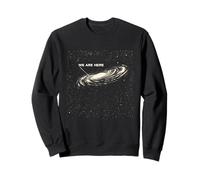 We Are Here Galaxy Spiral Universe Space Cosmic Design Sweatshirt