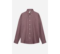 We Are Labels Wal - James Brushed Twill Regular Shirt Burgundy size S | Formal Shirts Outlet | Men | Brown S