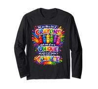 WE are Like A Box of Crayons Teacher Inspirational Diversity Long Sleeve T-Shirt