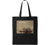 We are lost why our captain is a cat funny meme Natural Ecological Cotton Tote Bag Black