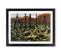 We Are Making A New World By Paul Nash Classic Painting Framed Print | A2 Black Framed Wall Art | Ready to Hang | Classic Map Picture | Living Room Bedroom Lounge Office