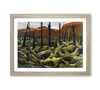 We Are Making A New World By Paul Nash Classic Painting Framed Print | A2 Oak Framed Wall Art | Ready to Hang | Classic Map Picture | Living Room Bedroom Lounge Office