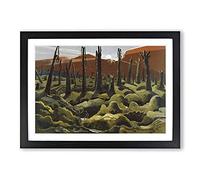 We Are Making A New World by Paul Nash Framed Print | A2 Black Framed Wall Art | Ready to Hang | Modern Map Picture | Living Room Bedroom Lounge Office