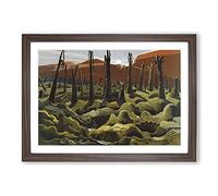 We Are Making A New World by Paul Nash Framed Print | A2 Walnut Framed Wall Art | Ready to Hang | Modern Map Picture | Living Room Bedroom Lounge Office