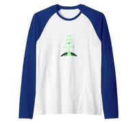 We are Not Alone: Alien UFO City Skyline Sci-Fi Raglan Baseball Tee, Men, Royal Blue/White, XXL