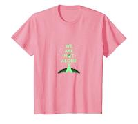 We are Not Alone: Alien UFO City Skyline Sci-Fi T-Shirt, Kids, Pink, 2 Years