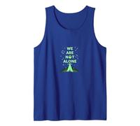 We are Not Alone: Alien UFO City Skyline Sci-Fi Tank Top, Men, Royal Blue, M