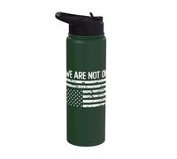 We are Not Ok Upside Down Flag Stainless Steel Insulated Water Bottle