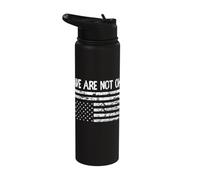We are Not Ok Upside Down Flag Stainless Steel Insulated Water Bottle