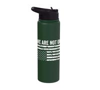 We are Not Ok Upside Down Flag Stainless Steel Insulated Water Bottle