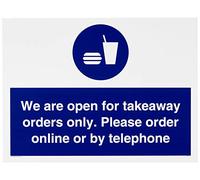 We are open for takeaway orders only. Please order online or by telephone