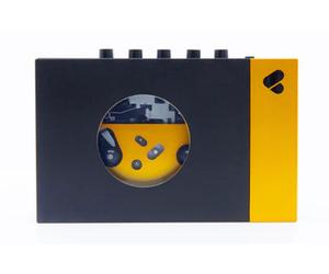 We Are Rewind AMY Portable Bluetooth Cassette Player, Black/Yellow