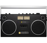 We Are Rewind Retro Cassette Player Curtis - Boombox with Bluetooth 5.4 Portable Cassette Player with Recording Function Ghetto Blaster 104 W Stereo Speakers with 15-Hour Battery in Black