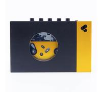 We are Rewind Portable Cassette Player - Cassette Tape Recorder w/Bluetooth Connection Speaker or Headphones, 3.5mm Audio Cable - (Amy, Black & Yellow)